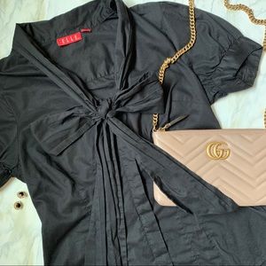 Elle Black Bow Blouse